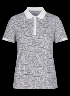 Abby Poloshirt, Hexagon Beige