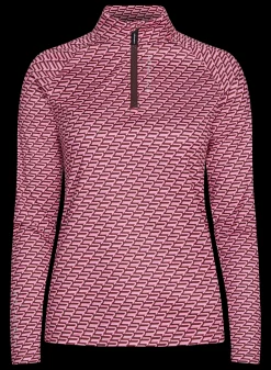 Addy Long Sleeve, Carmine Rose Retro R Mono