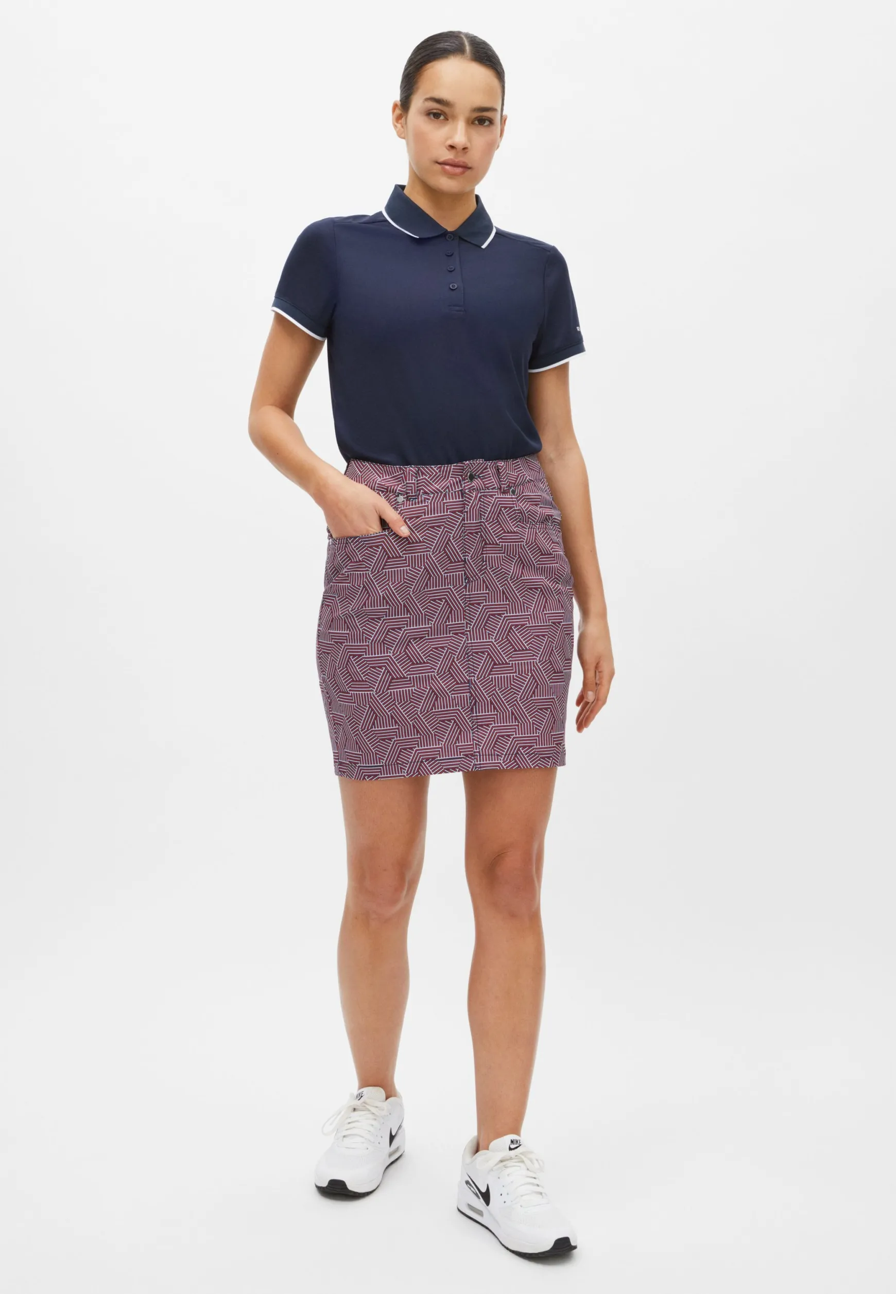 Chie Comfort Skort, Hexagon Red