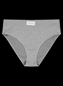 Micro Rib Brief, Grey Melange