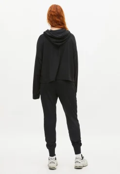 Soft Cropped Hoodie, Black