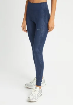 Untamed Emboss Tights, Beetle Emboss Navy